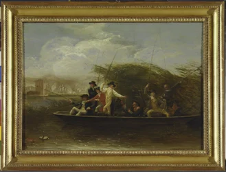 La Partie de Pêche - une partie de pêche de gentlemen depuis une barque, 1794